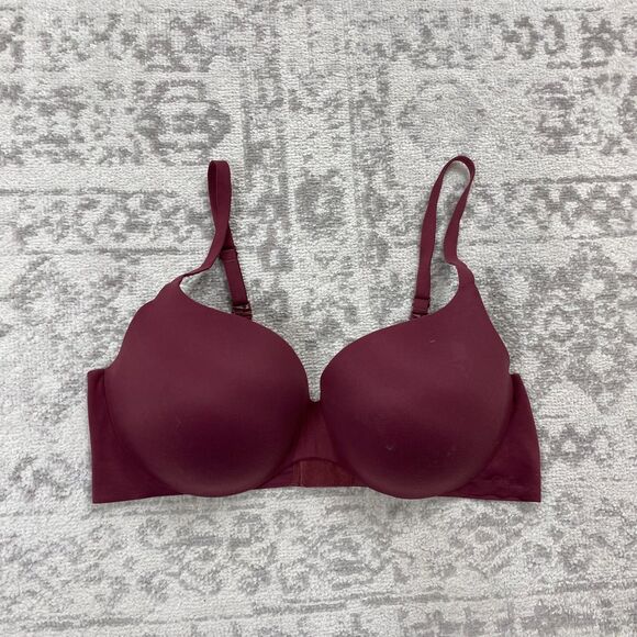 Victoria's Secret Bra Perfect Shape Red Front Snap Casual T Shirt Bra Size 38DD - Picture 1 of 6